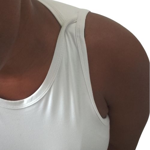 Light Grey Soft Stretch Scoop Neck Sleeveless Slim Fit Bodysuit