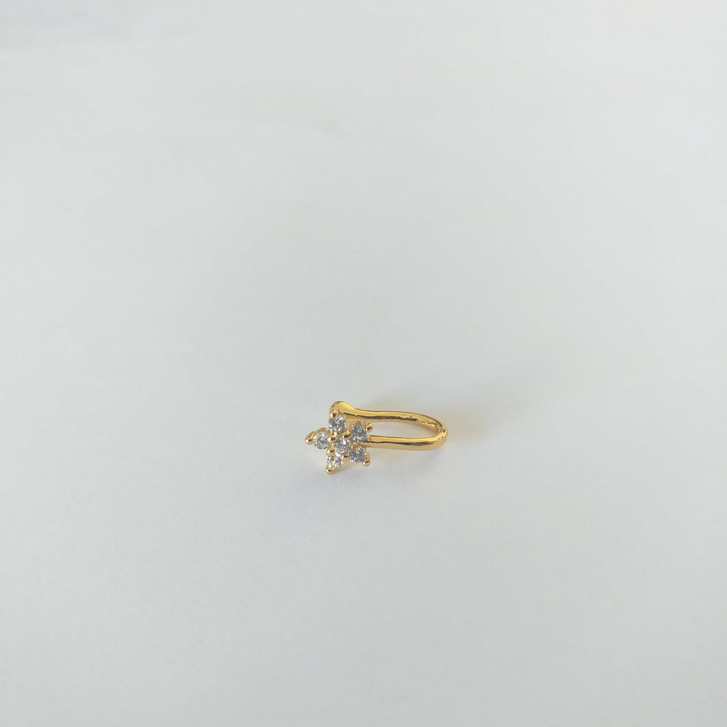 Gold Plated Fashion Nose Cuff - J