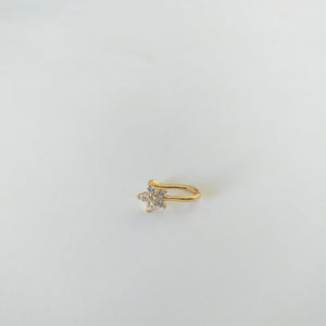 Gold Plated Fashion Nose Cuff - J