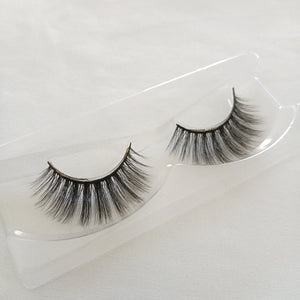 Black Faux Mink False Strip Eyelashes - Style 2