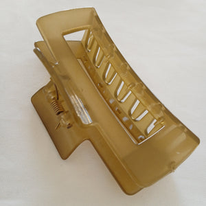 Large Glossy Rectangle Claw Clip - Olive