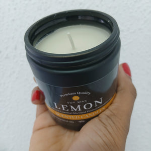 Soy Wax Large Scented Candle - Lemon