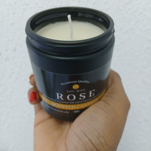 Soy Wax Large Scented Candle - Rose