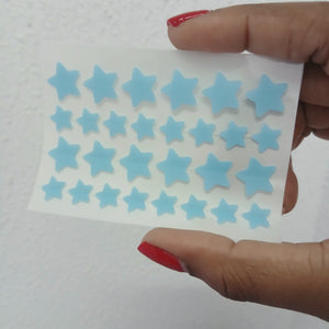 Hydrocolloid Star Acne Pimple Patch Sheet - Light Blue