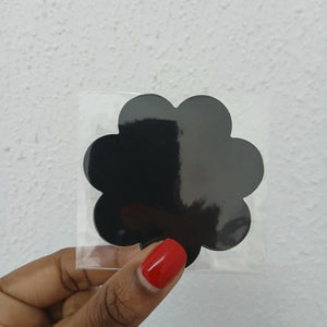 Disposable Flower Nipple Cover Pasties - Black