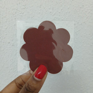 Disposable Flower Nipple Cover Pasties - Brown