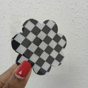 Disposable Flower Nipple Cover Pasties - Checkerboard