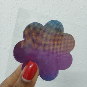 Disposable Flower Nipple Cover Pasties - Dark Rainbow Point