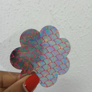 Disposable Flower Nipple Cover Pasties - Retro Swirl Scales