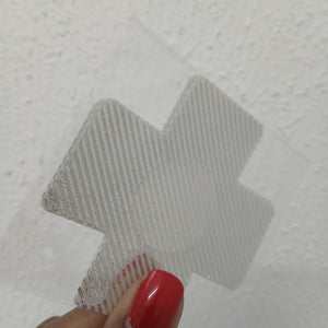 Disposable Cross Nipple Cover Pasties - Holographic Stripes
