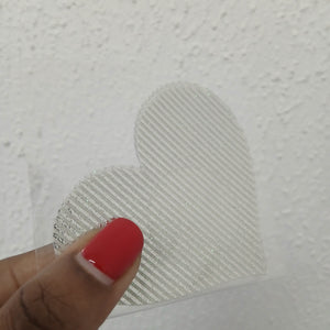 Disposable Heart Nipple Cover Pasties - Holographic Stripes