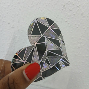 Disposable Heart Nipple Cover Pasties - Retro Geo Pattern