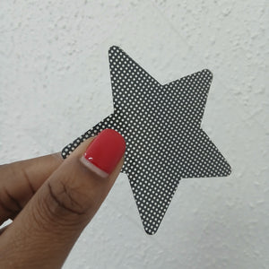 Disposable Star Nipple Cover Pasties - Black Point