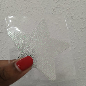 Disposable Star Nipple Cover Pasties - Holographic Stripes