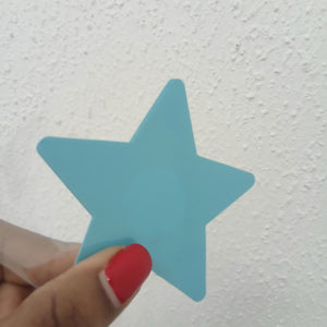 Disposable Star Nipple Cover Pasties - Light Blue