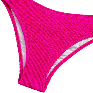 PREORDER Smocked Bandeau High Cut 2 Piece Bikini - Pink