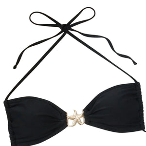 PREORDER Halter Starfish Accent 2 Piece Bikini - Black