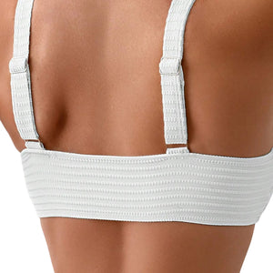 PREORDER Ribbed Twist Knot 2 Piece Bikini - White