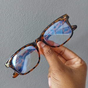 Tortoiseshell Small Thick Frame Clear Glasses - Sealy