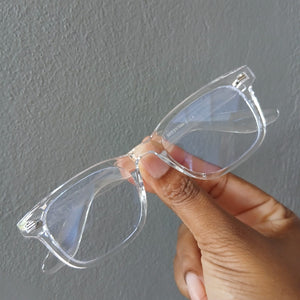 Small Thick Frame Clear Glasses - Sealy