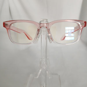 Pink Gradient Small Thick Frame Clear Glasses - Sealy