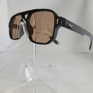 Light Brown Lens Small Star Arrow Aviator Frame Sunglasses - Rylie