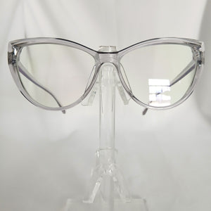 Grey Cat Eye Slim Clear Glasses - Cidney