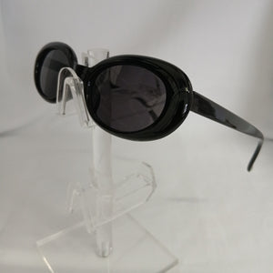 Black Retro Small Oval Frame Sunglasses - Daphni