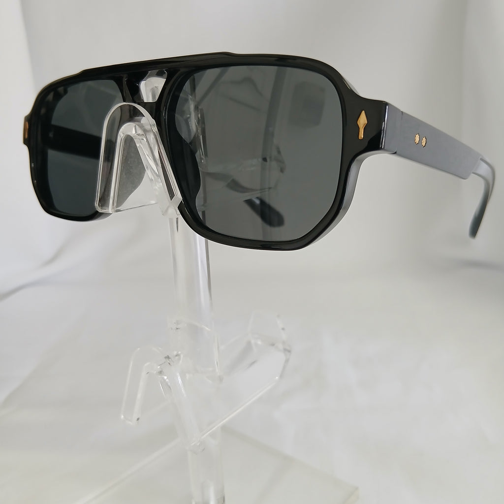 Black Small Star Arrow Aviator Frame Sunglasses - Rylie