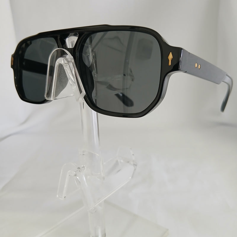 Black Small Star Arrow Aviator Frame Sunglasses - Rylie