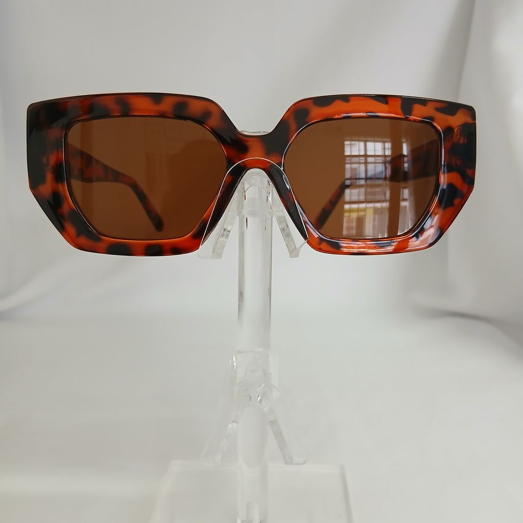 Leopard Angled Frame Sunglasses - Mohna