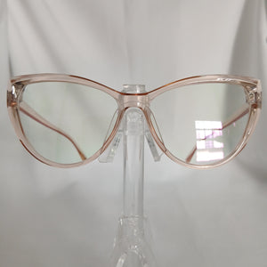 Brown Cat Eye Slim Clear Glasses - Cidney