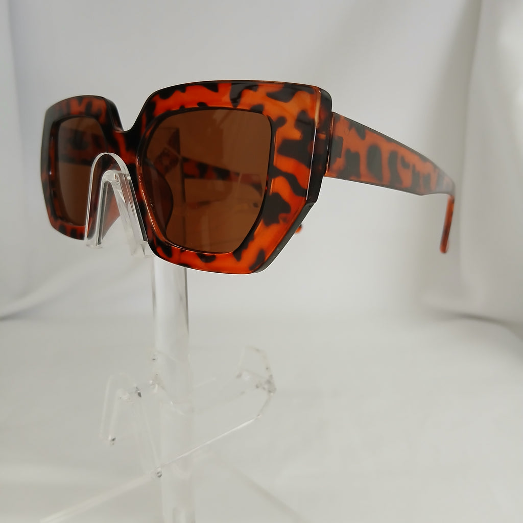 Leopard Angled Frame Sunglasses - Mohna