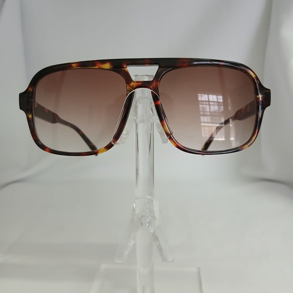 Leopard Large Aviator Frame Sunglasses - Rada