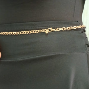 Fashion Gold Tone Starfish Adjustable Metal Chain Belt