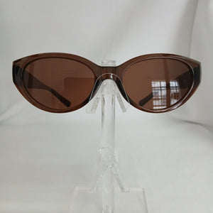 Brown Retro Oval Frame Sunglasses - Pennie