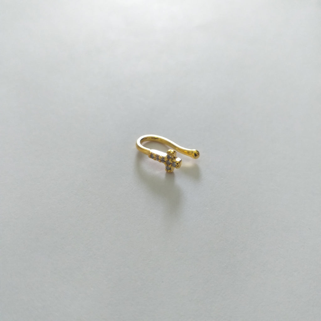 Gold Plated Fashion Nose Cuff - E