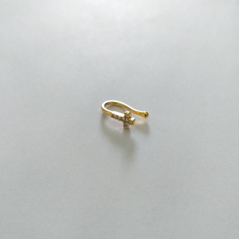Gold Plated Fashion Nose Cuff - E